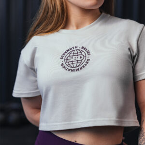 Aspire crop top valge